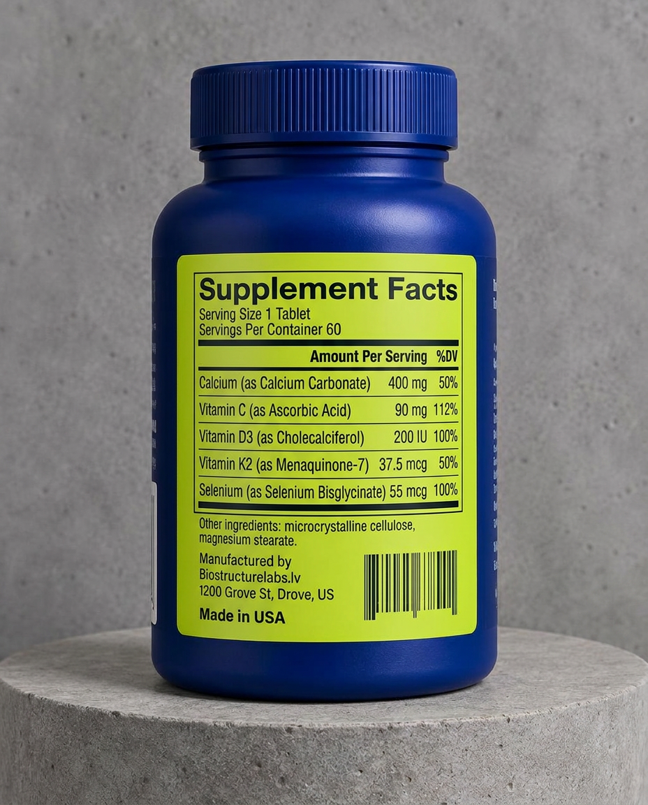 Movitae 5in1 bottle Back · Supplement Facts